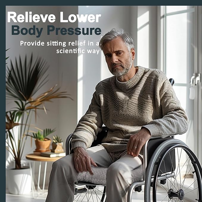 Anti-Slip Wheelchair Cushions, Bed Sore Cushions for Butt, Ergonomic Innovations Orthopedic Donut Pillow, Medical Seat Cushion for Sciatica, Back, Coccyx, Pressure Sore (Gray)