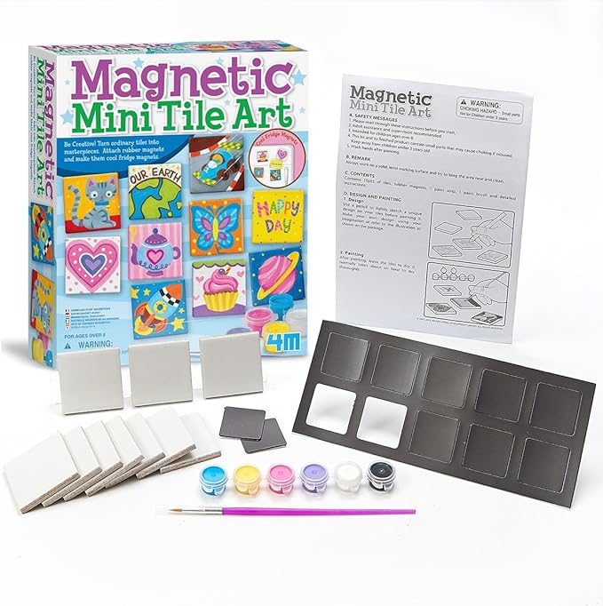 4M Magnetic Mini Tile Art, Art & Crafts DIY Kit, For Boys & Girls Ages 8+