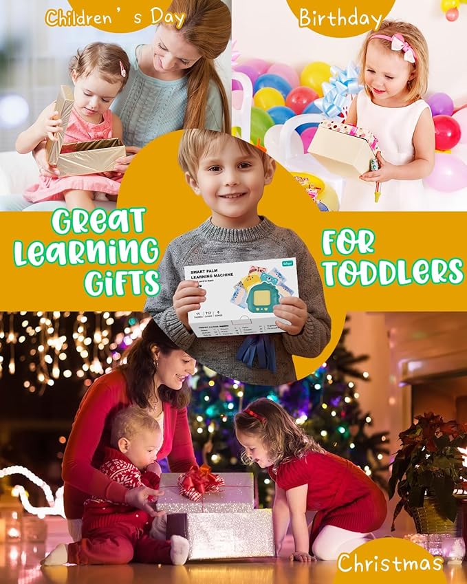 Talking Flash Cards for Toddlers 6 Songs 224 Words, Montessori Learning Toys for Kids Ages 1 2 3 4 5 6 Year Old, Autism Sensory Toys for Children, Gifts for Daughter Son Birthday Easter Christmas