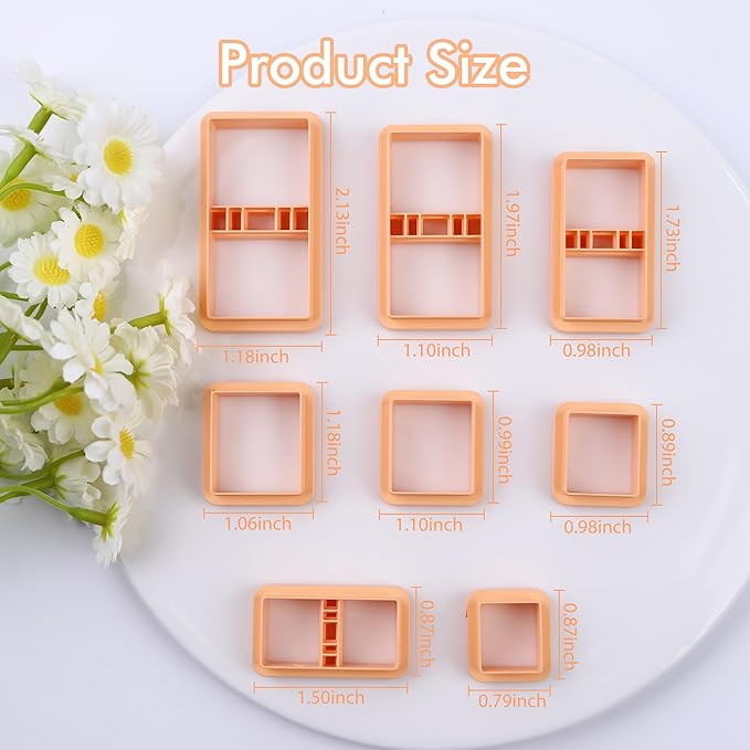 Puocaon Back to School Clay Cutters - 8 Pcs Polymer Clay Cutters for Books Clay Earrings Jewelry Making, School Book Clay Cutters for Polymer Clay Jewelry Earrings, Miniature Clay Jewelry Cutters