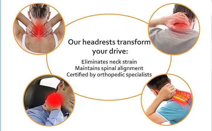 Arcoche Soft car headrest for Model 3 Y S X Highland Juniper Accessories Complies with The Original OEM Factory Standards No Pressure no Odor Easy to Clean Pain Relief Car Neck Pillow 1pc Black