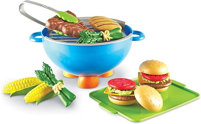 Learning Resources New Sprouts Grill It! Barbecue Set - 22 Piece Set, Ages 18+ Months Toddler Learning Toys, Preschool Toys, Pretend Play Food, Outdoor Play Food Toys