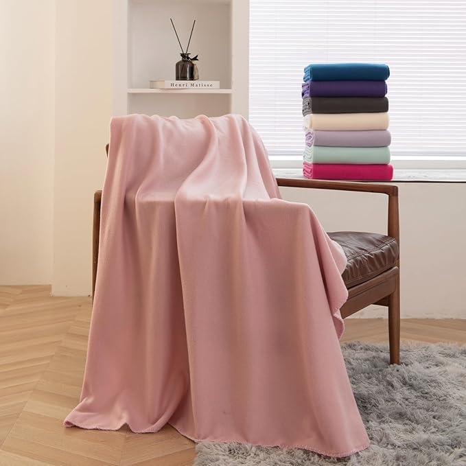 CAI TENG Fleece Throw Blanket Blankets Bulk 6 Pack Soft Lightweight for Kids Cozy Polar Fleece 50 x 60 Solid Pet-Friendly Colorful Bed Sofa Couch Fleece Fabric Travel Wedding Gift Outdoor Multicolor