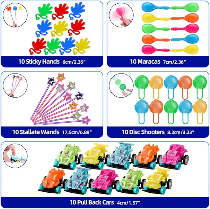 Amy&Benton 200PCS Treasure Box Toys Classroom Prizes Kids Birthday Party Favors Goodie Bag Fillers Pinata Stuffers Prize Box Items Gift Bag Fillers