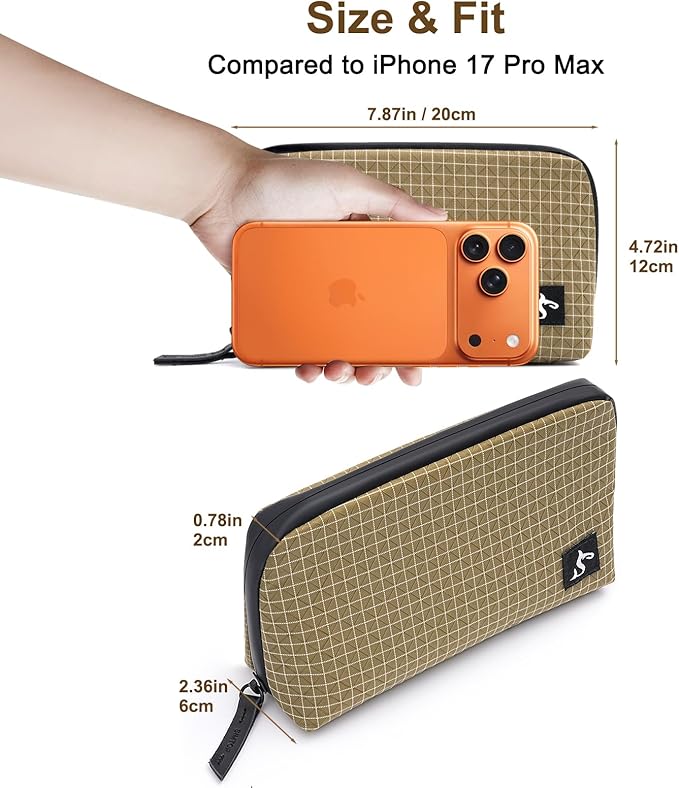 SIMTOP Cord Organizer Travel Small Tech Bag Pouch Case for Cords, Charger, Hard Drive, Power Bank – Water-Resistant Electronics Organizer, Small Portable Gadget Case for Travel