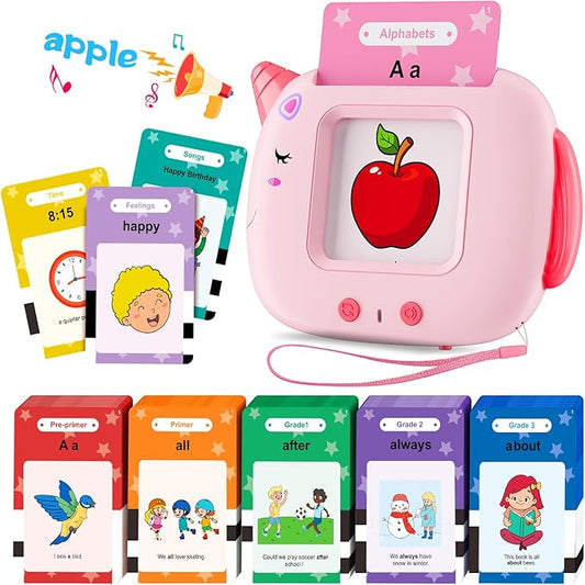 Talking Flash Cards Toddler Toys, 336 Words Speech Therapy Autism Interative Learning Toy, 220 Dolch Sight Words Pre-K to Grade 3/Feelings/Time/Songs Montessori Educational Toys Gifts for Kids Age 3-6