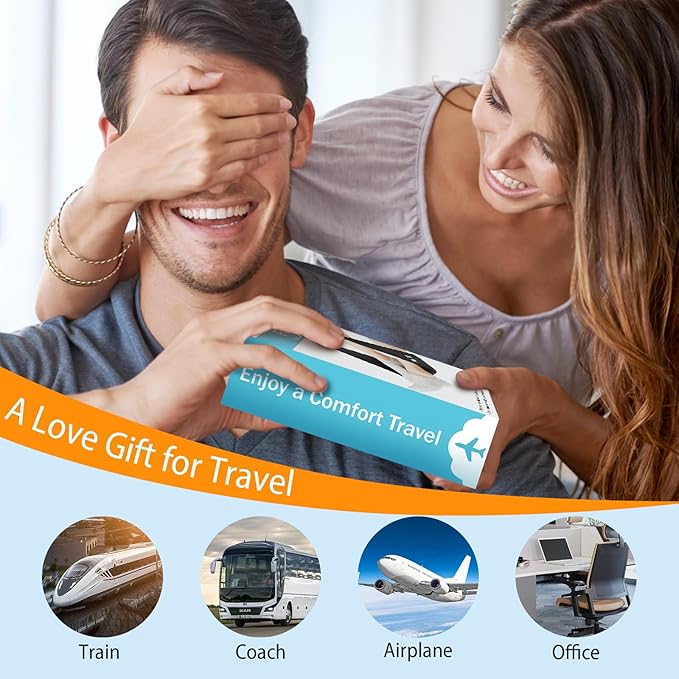 Airplane Footrest with No Feet Clashing Support Design, Portable Travel Foot Hammock to Relax Your Foot, Memory Foam Plane Foot Rest