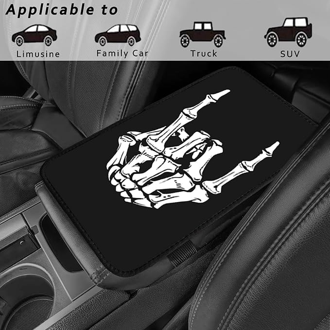 Black Cat Vehicle Center Console Armrest Cover Pad,Black Cat Car Accessories Soft Middle Console Cushion Pad,Auto Arm Rest Mat Decor Cats Gifts for Women Men Dad for Most Vehicle SUV Truck