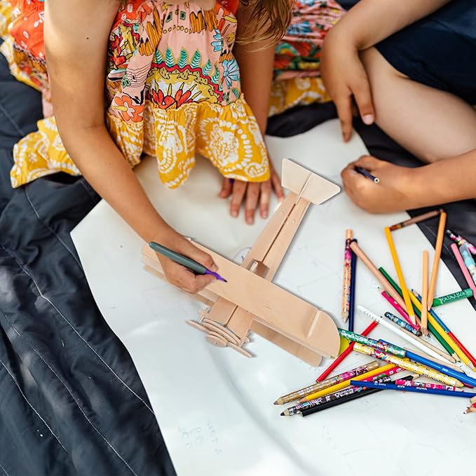 3pcs DIY Wood Planes,Wooden Airplane Craft for Kids,Mini Assemble Painting Airplane Model Toys 3D Airplane Kit for Kids School Art Activity Kids Birthday