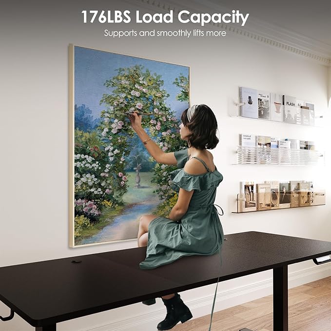 Monomi Electric Standing Desk, 79 x 31.5 inches Height Adjustable, Ergonomic Home Office Sit Stand Up Desk with Memory Preset Controller (Black Top/Black Frame)