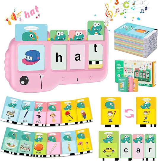 Talking Flash Cards for Toddlers Learning: Alphabet Learning Toys - Matching Spelling Games with 224 Sight Words - Montessori Toys for 3 4 5 6 Years Old Kids