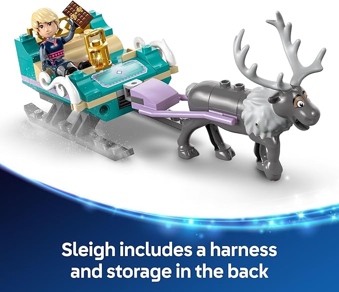 LEGO Disney Frozen Anna's Sleigh Adventure Building Toy Set - Frozen Toy for Toddlers with 2 Disney Princess Minidolls - Learning and Educational Set for Girls & Boys, Ages 4+ - 43256