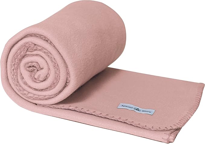 Special SG Glory Fleece Throw Blanket Set Bulk for Travel Kids Outdoor Wedding Pet (Pink, Pack of 6 50x60 Inches)