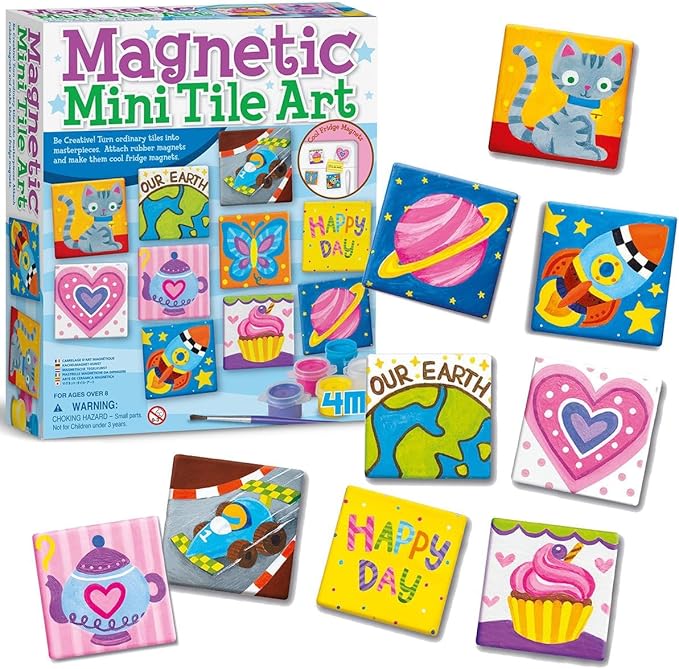4M Magnetic Mini Tile Art, Art & Crafts DIY Kit, For Boys & Girls Ages 8+