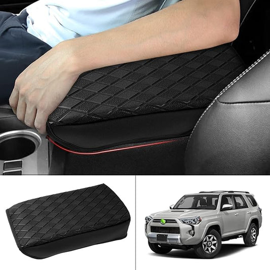 FIILINES Center Console Cover for Toyota 4Runner 2010-2024, Armrest Cover Pad Cushion 4Runner Accessories Armrest Cover Middle Console Cover Seat Box Lid Portector Anti-Scratch Black