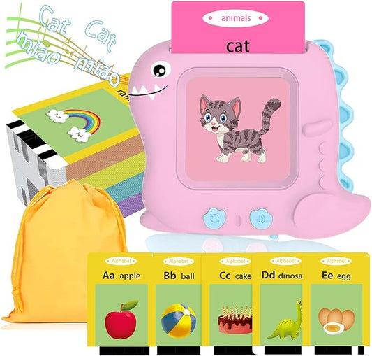 Pocket Speech Talking Flash Cards - 336 Sight Words Toddlers Montessori Audible Speech Buddy Early Learning Flashcards, Autism Sensory Toys Speech Therapy Materials for Toddler Age 3 4 5 Years Old P