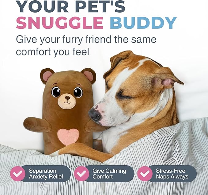 Bear Plush Body Pillow for Kids | Long Stuffed Animal Cuddle Pillow | Soft Hugging Toy | Plushie Gift for Girls & Boys | Long Plush Body Pillow for Sleep & Comfort | Medium, 35 Inches