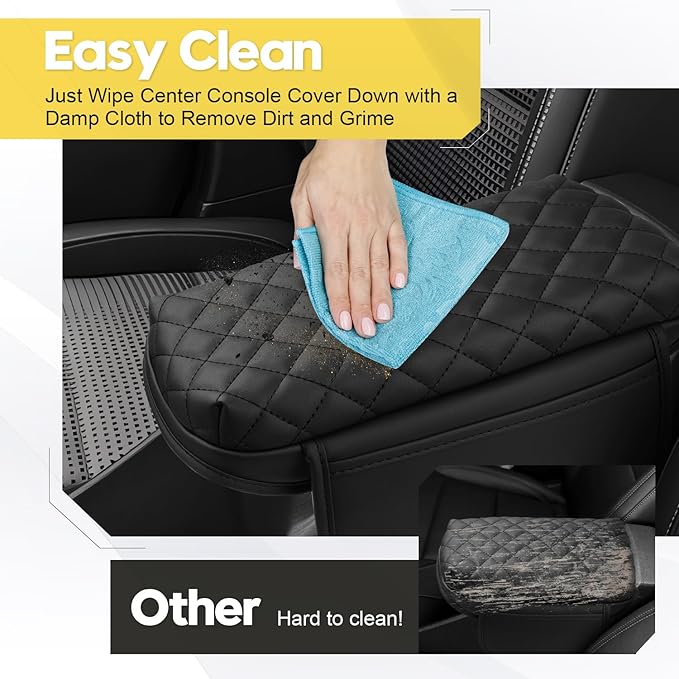 FIILINES Center Console Cover for Chevrolet/Chevy Trax 2024-2026, with Side & Hidden Pockets Armrest Cover Pad Cushion Protector Trax Accessories Armrest Cover Anti-Scratch