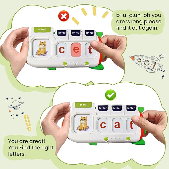 Talking Flash Cards for Toddlers 2 3 4 5 6 7 8,Sight Words Sensory Montessori Learning Toys with Autism,CVC Word Spelling & Talking ABC Flash Card for Kids,for Preschool Boys Girls