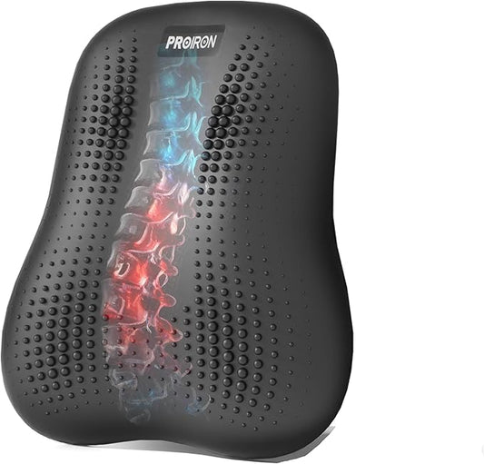 PROIRON Lumbar Support Pillow for Office Chair Car, Inflatable Back Support Pillow with Acupressure Nodes, Back Stretcher for Lower Back Pain Relief, Ergonomic Back Cushion for Gaming Desk Chair