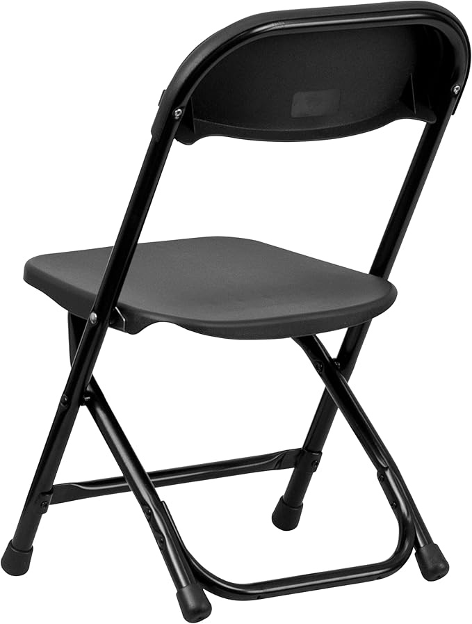 Flash Furniture 2 Pack Kids Black Plastic Folding Chair