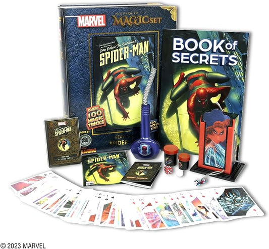 Fantasma Marvel’s Multiverse of Magic Spider-Man Magic Kit for Kids and Adults | Magic Set Packaged Inside an Oversized Comic Book Art Storage Box | Magic Show with Over 100 Magic Tricks
