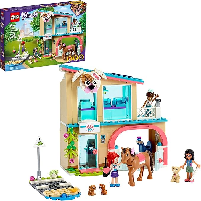 LEGO Friends Heartlake City Vet Clinic 41446 Building Kit; Animal Rescue Toy Makes a Great-Value Christmas, Holiday or Birthday Gift for Kids Who Love Vet Clinic Pretend Play, New 2021 (258 Pieces)