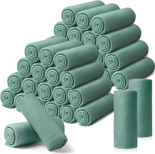 Kinlop Fleece Blanket Bulk 60 x 50 Inch Soft Lightweight Fleece Cozy Blanket Warm Throw Plush Pet Throw for Bed Couch Sofa Home Office Wedding Gifts Travel Camping(Lake Blue,40 Packs)