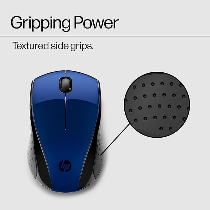 HP X3000 G3 Wireless Mouse - Blue, 15-Month Battery, Side Grips for Control, Travel-Friendly, Blue LED, Powerful 1600 DPI Optical Sensor, Compatible with Wins PC/Laptop, Mac, Chromebook (683N8AA#ABL)