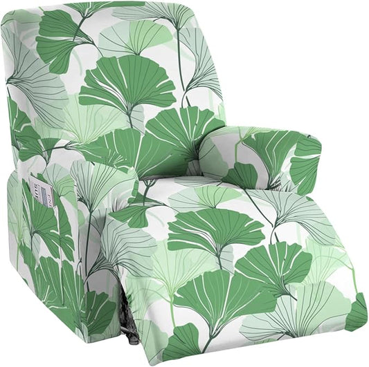 CRFATOP Printed Recliner Slipcover Stretch Reclining Chair Covers 4 Pieces Non Slip Recliner Sofa Slipcovers with Pocket Fitted Sofa Couch Cover Lazy Boy Chair Cover for Pet Kid Living Room,20
