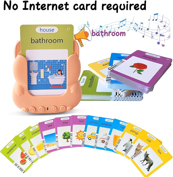 Talking Flash Cards Toddler Toys,Kids Toddler Flash Cards with 224/510 Sight Words,Montessori Toys,Bilingual English-Spanish，Learning Educational Toys for Kids Ages (510 -Sight Words)