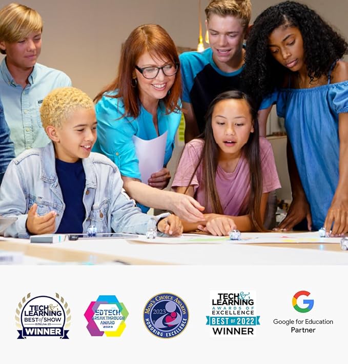 Evo Classroom Kit (18 Bots): Interactive Coding Robot, Kids Ages 5+, Includes 12 Evo Robots, Color Code Markers, Charging Cradle, Bot Stickers, Access to 700+ STEAM Lessons, Educators & Parents