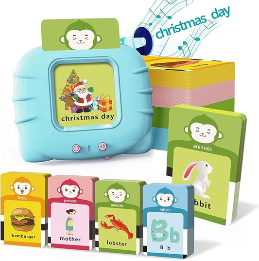 Talking Flash Cards for Toddler 1 2 3 4 5 Year Olds, ABC Flash Cards for Toddlers 2-4 Years, Montessor, Autism Sensory, Speech Therapy Toys, Birthday Gift for Boys and Girls, 256 Words