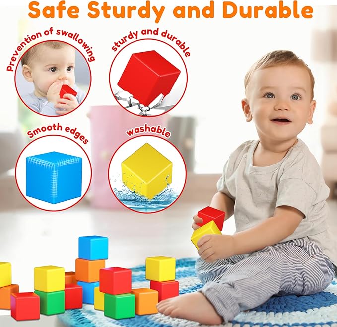 Magnetic Blocks for Toddlers Toys,1.42 Inch Building Blocks Toys for 3 4 5 6 7 8+Years Old Boys Girls, Magnetic Cubes for Kids STEM Montessori Toys Educational Sensory Magnet Toys for Kids Age 1-3 3-5