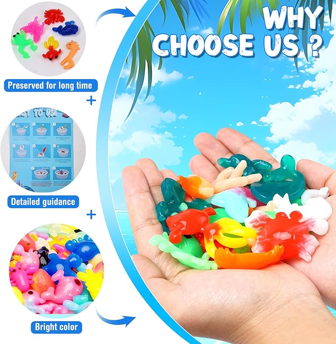 Aqua Fairy Water Gel Kit for Kids,Creative Magic Water Elf with 18 Colors Gel and 16 Shape Molds,Christmas Birthday Gifts, Party Favors, Arts & Crafts DIY STEM Kits for Boys Girls (18 Color)