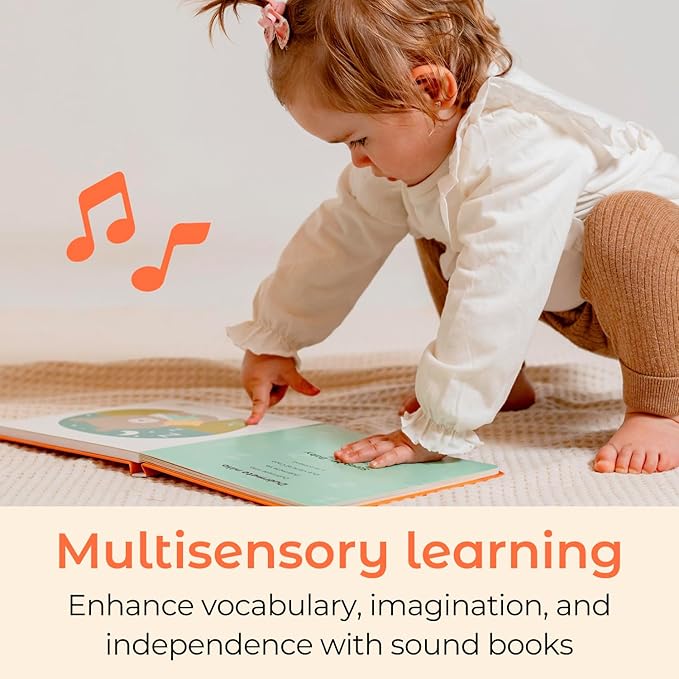 Cali's Books Spanish USB C Rechargeable Musical Book | Spanish Baby Books with 6 Songs | Libros en español para Niños y Bebes | Learn Spanish for Kids | Bilingual Musical Books for Toddlers 1-3