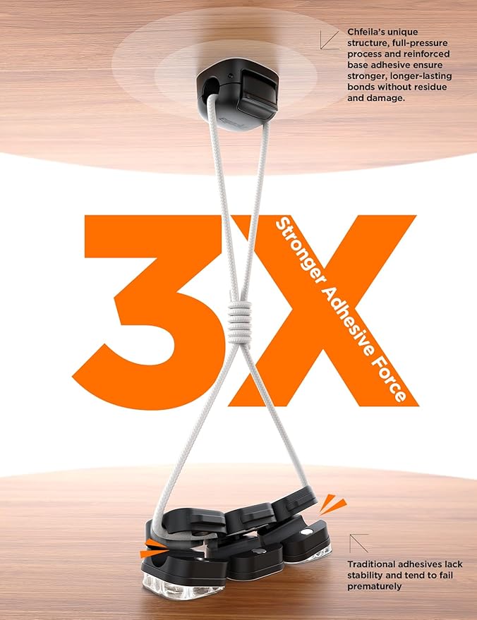 12Pack Cord Organizer - Chfeila [Dual Spring & Clasp Lock] Cable Management Clips, Adhesive Phone Charger Keeper, Compact Wire Holder for Nightstand/Car, Home Office Desk Accessories Decor Essentials