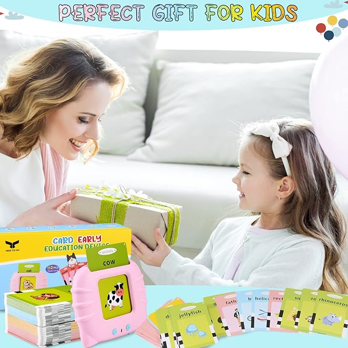 FREE TO FLY Talking Flash Cards Toddler Learning Toys for 2 3 4 5 6 Year Old Girls Boys: Speech Therapy Toys Autism Sensory Toys Preschool Educational Kids Toys 224 Sight Words Birthday Gifts