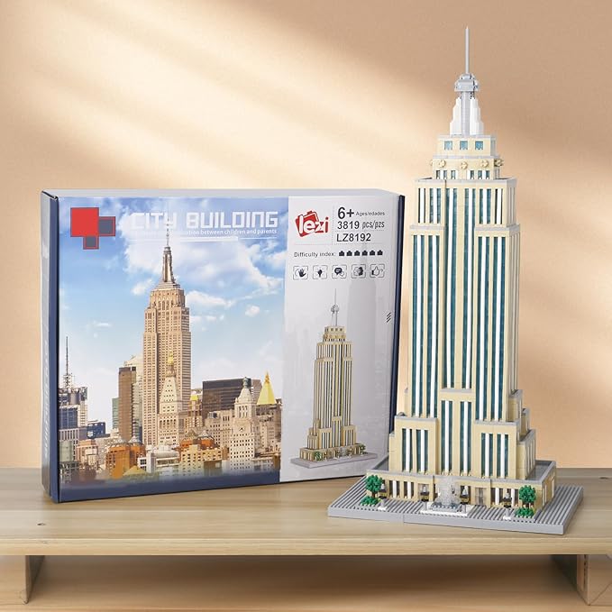 STMIGAIBLOCKS 3819PCS New York Empire State Micro Building Blocks Set,Commemorative Architectural Model Building,Unique Choice for 6+ Kids or Adults