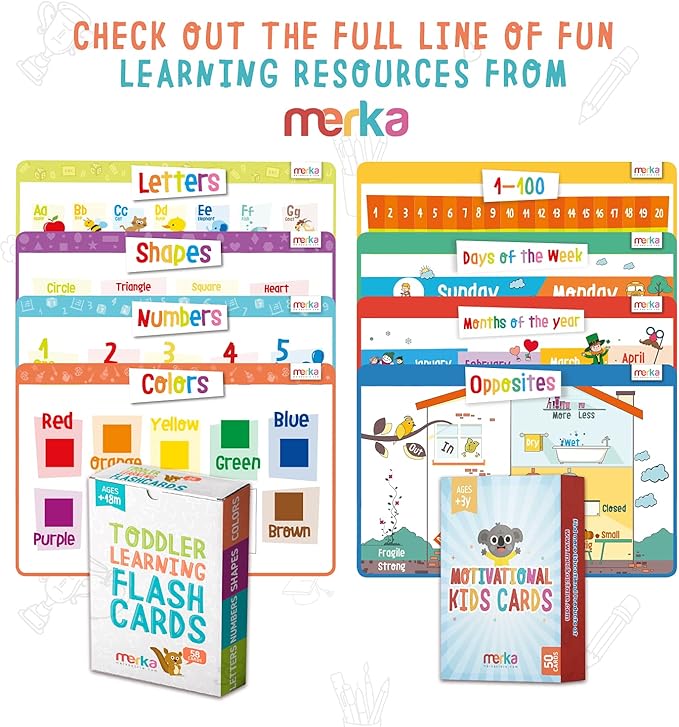 merka Newborn Toys, Black and White Baby Toys, High Contrast Baby Toy for Newborn, Set of 50 Flashcards for Visual Stimulation and Brain/Sensory Development