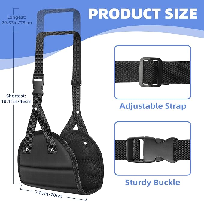 Travel Essentials for Women Men, 1 Pack Black Airplane Footrest Leg Foot Hammock Rest Travel Luggage Accessories Gadgets Under Desk Flying Long Fight Trip Seat Organizer Must Haves Gifts Kids Needs