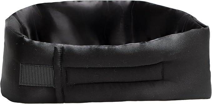 Better zzZ 100% Pure Mulberry Silk Sleep Mask for Women & Men – Adjustable Velcro Strap, Total Blackout, No Pressure Eye Mask for Deep Sleep & Travel Pouch Included - (Black)