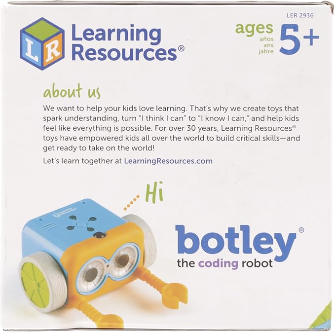Learning Resources Botley The Coding Robot - 45 Pieces, Ages 5+ Screen- Free Coding Toys, Coding STEM Toy for Kids, Coding for Kids