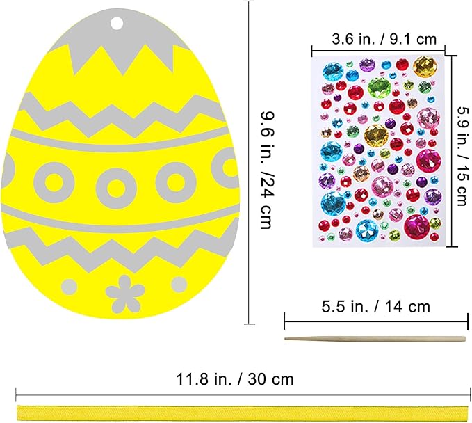 32 Sets Magic Color Scratch Art Easter Egg Ornaments Decorations DIY Easter Craft Kits Scratch Paper Easter Egg Scratching Tools for Kids Party Favors Easter Spring Classroom Home Activity Art Project