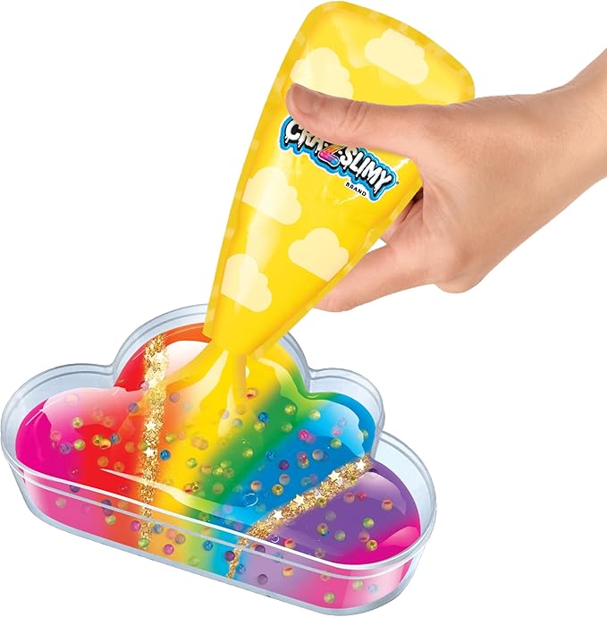 CRA-Z-Slimy Over The Rainbow Slimy Creations Kit - Rainbow Slime Mixing Set, 12 Pre Made Slime Colors with Add-in Charms, Kids Arts & Crafts Set for Boys and Girls Ages 6 and Up, Ages 8 and Up