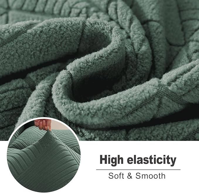 NORTHERN BROTHERS Recliner Sofa Covers 3 Seater - Reclining Sofa Covers Couch Covers for Reclining Couches Reclining Couch Covers, Light Green