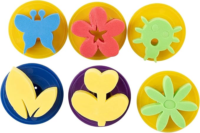 36 Piece Kids Painting Kit for Arts and Crafts with Foam Paint Brushes, Rollers and Stamps