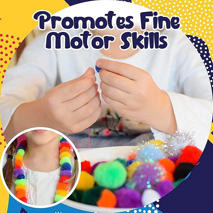 FUNZBO Arts and Crafts Supplies for Kids - Crafts for Girls with Pipe Cleaners, Construction Paper, Pom poms & Googly Eyes, Crafts for Kids Ages 4-8, School Craft Projects, Gifts for Girls