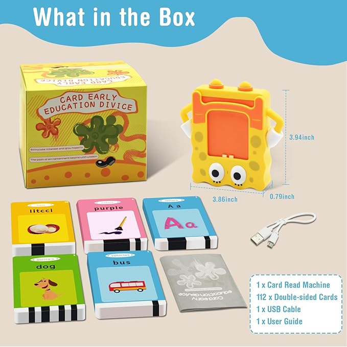 Toddler Toys Talking Flash Cards for 1 2 3 4 5 6 Year Old,Speech Therapy Montessori Toys with 224 Sight Words Learning Educational Gifts,Autism Sensory Toys for Autistic Children