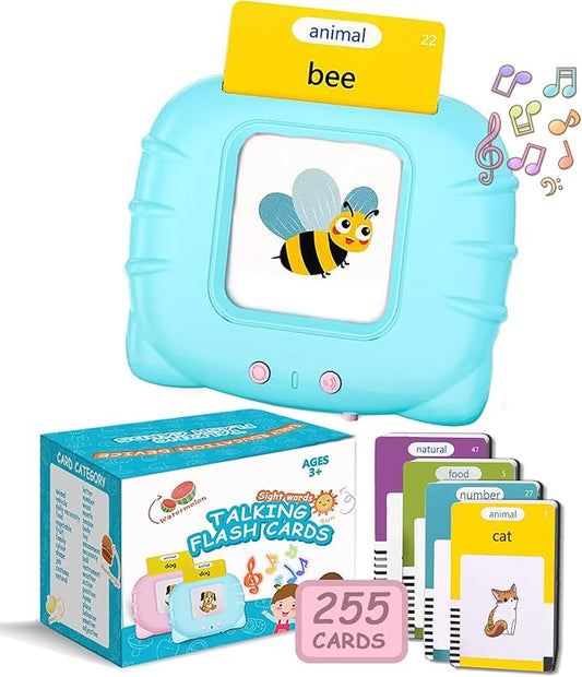 Talking Flash Cards 510 Sight Words Educational Montessori Toys for Toddlers, Autism-Sensory Pocket Speech Therapy Boys Girls Toy Preschool Learning Resource Christmas Easter Gift (255 Cards)